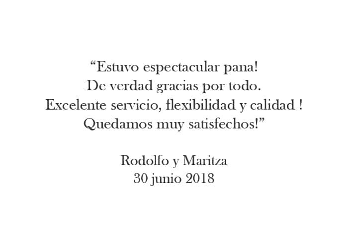 Comentario Rodolfo y Maritza