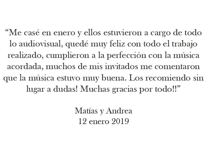 Comentario Matías y Andrea