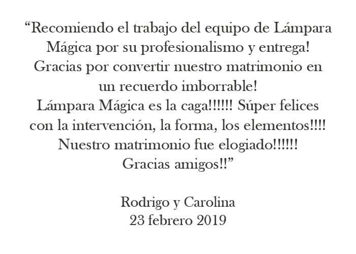Comentario Rodrigo y Carolina